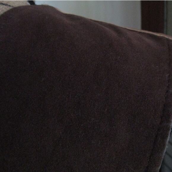 Vintage Brown Felt Suit Vest Size M Button Front Pockets Men Unisex Regency Goth - Picture 4 of 16